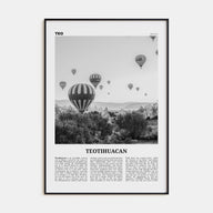 Teotihuacán Travel B&W Poster