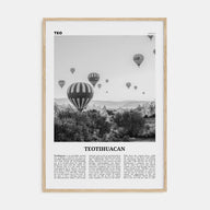 Teotihuacán Travel B&W Poster