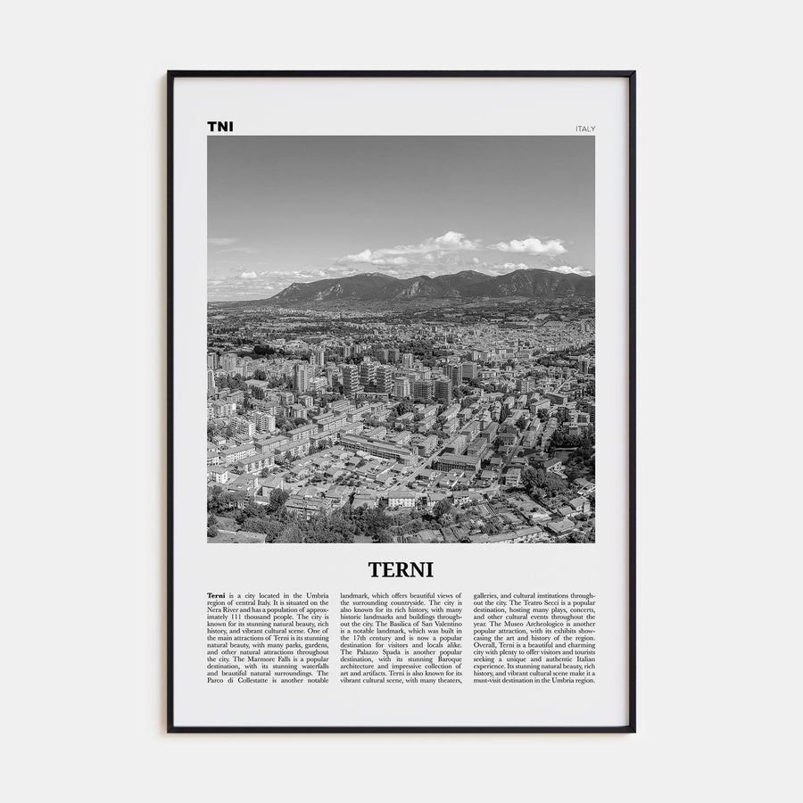 Terni Travel B&W Poster