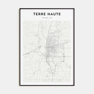 Terre Haute Map Portrait Poster
