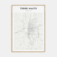 Terre Haute Map Portrait Poster