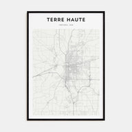 Terre Haute Map Portrait Poster
