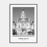 Terre Haute Portrait B&W Poster