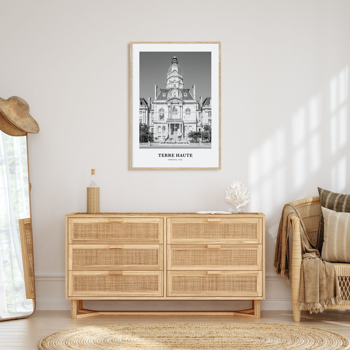 Terre Haute Portrait B&W Poster