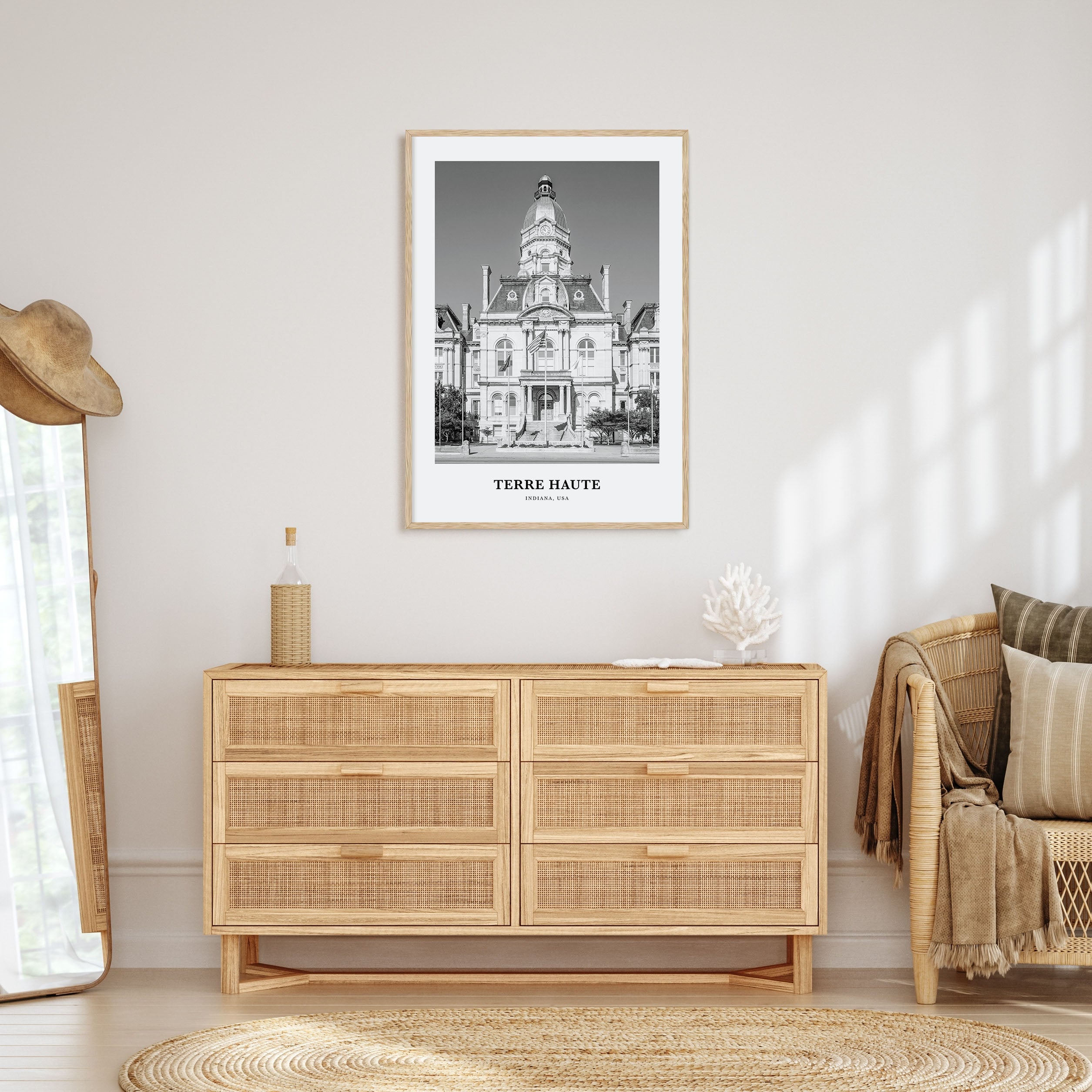 Terre Haute Portrait B&W Poster