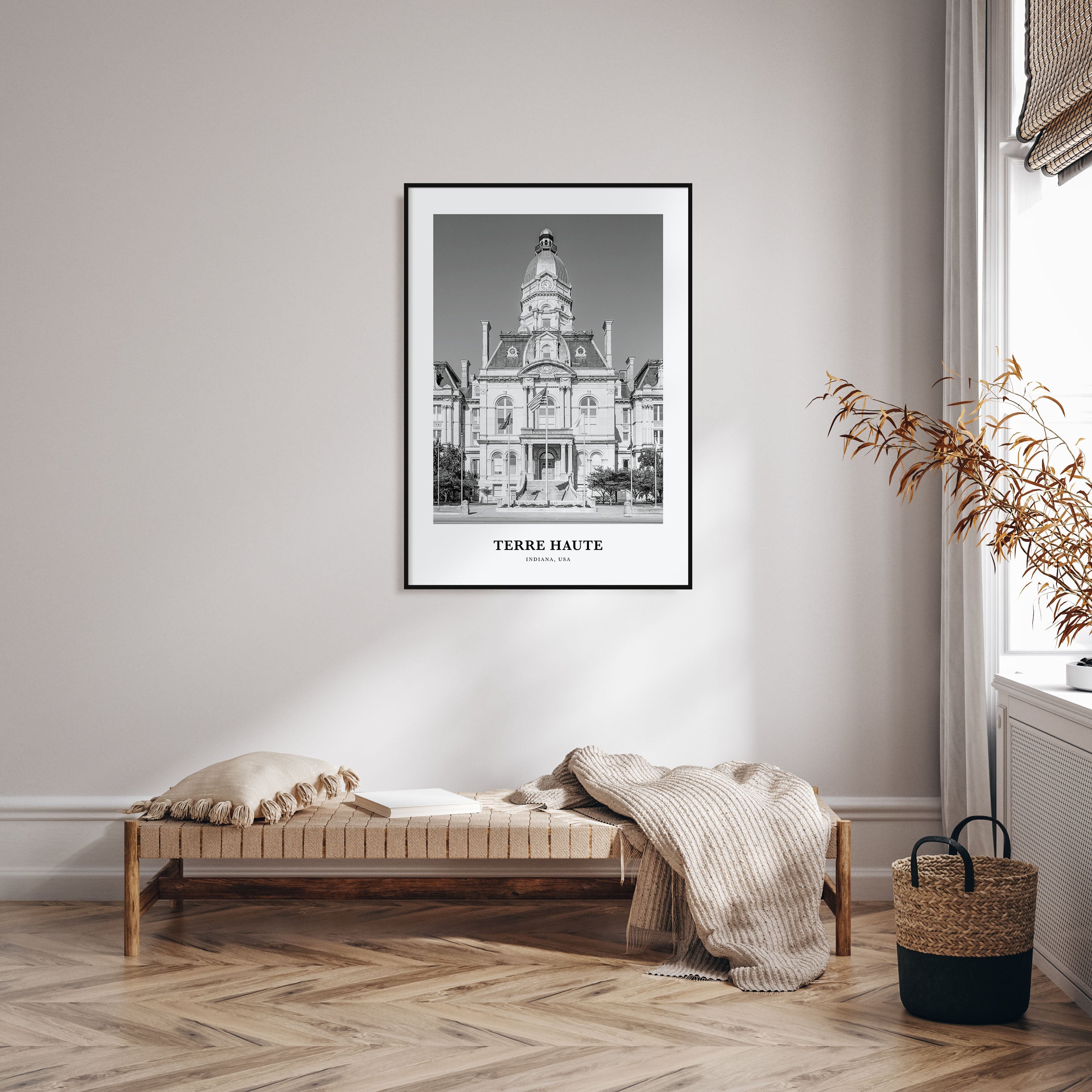 Terre Haute Portrait B&W Poster