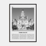 Terre Haute Travel B&W Poster