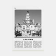 Terre Haute Travel B&W Poster