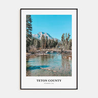 Teton County Portrait Color Poster