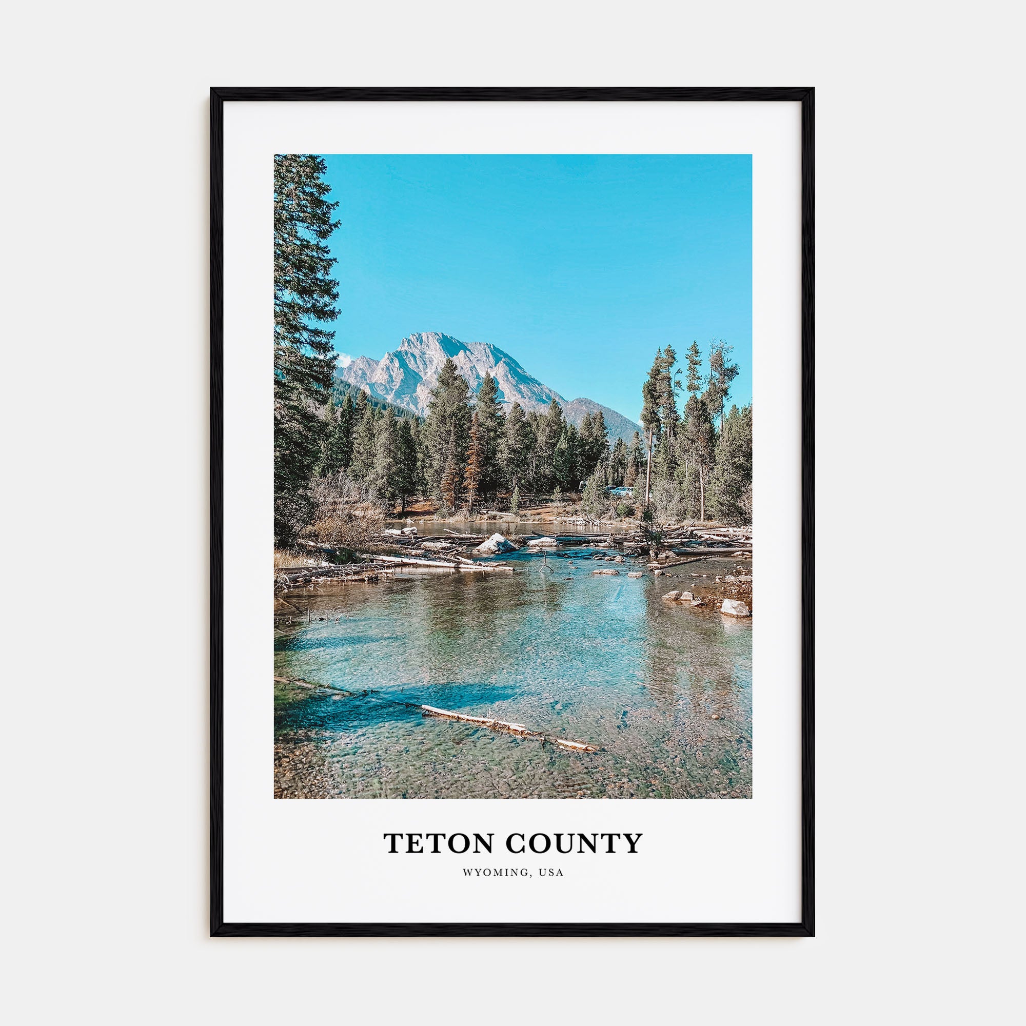 Teton County Portrait Color Poster