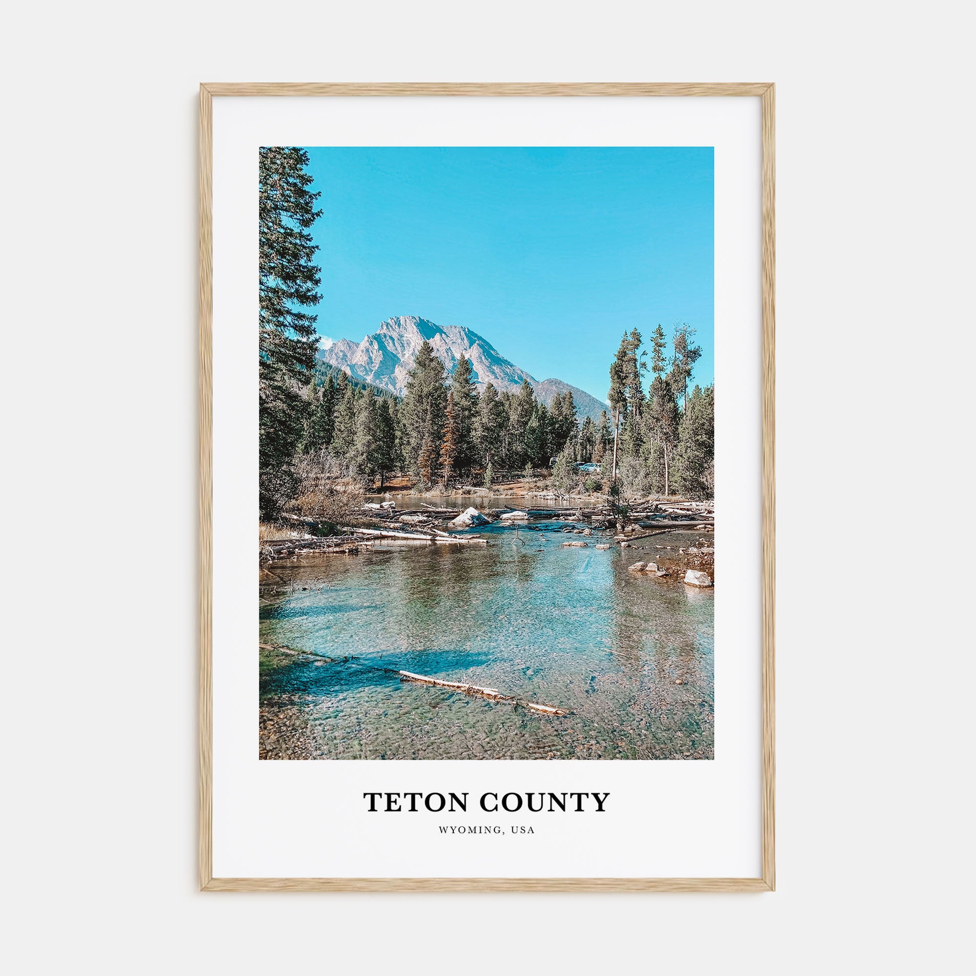 Teton County Portrait Color Poster