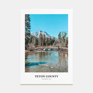 Teton County Portrait Color Poster