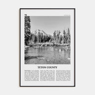 Teton County Travel B&W Poster