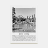 Teton County Travel B&W Poster