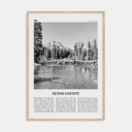 Teton County Travel B&W Poster