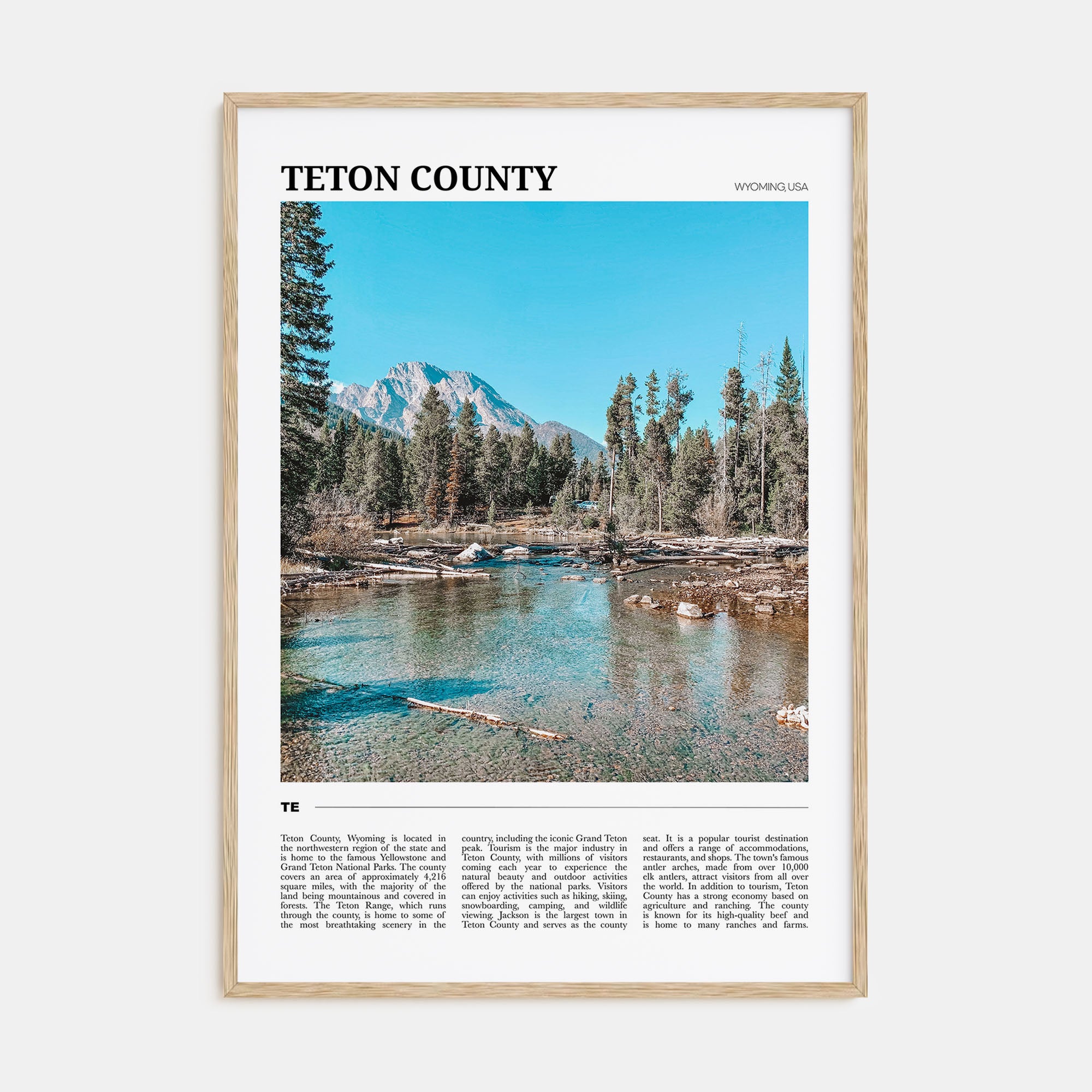 Teton County Travel Color Poster