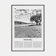 Texas Hill Travel B&W Poster