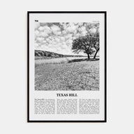 Texas Hill Travel B&W Poster