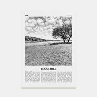 Texas Hill Travel B&W Poster