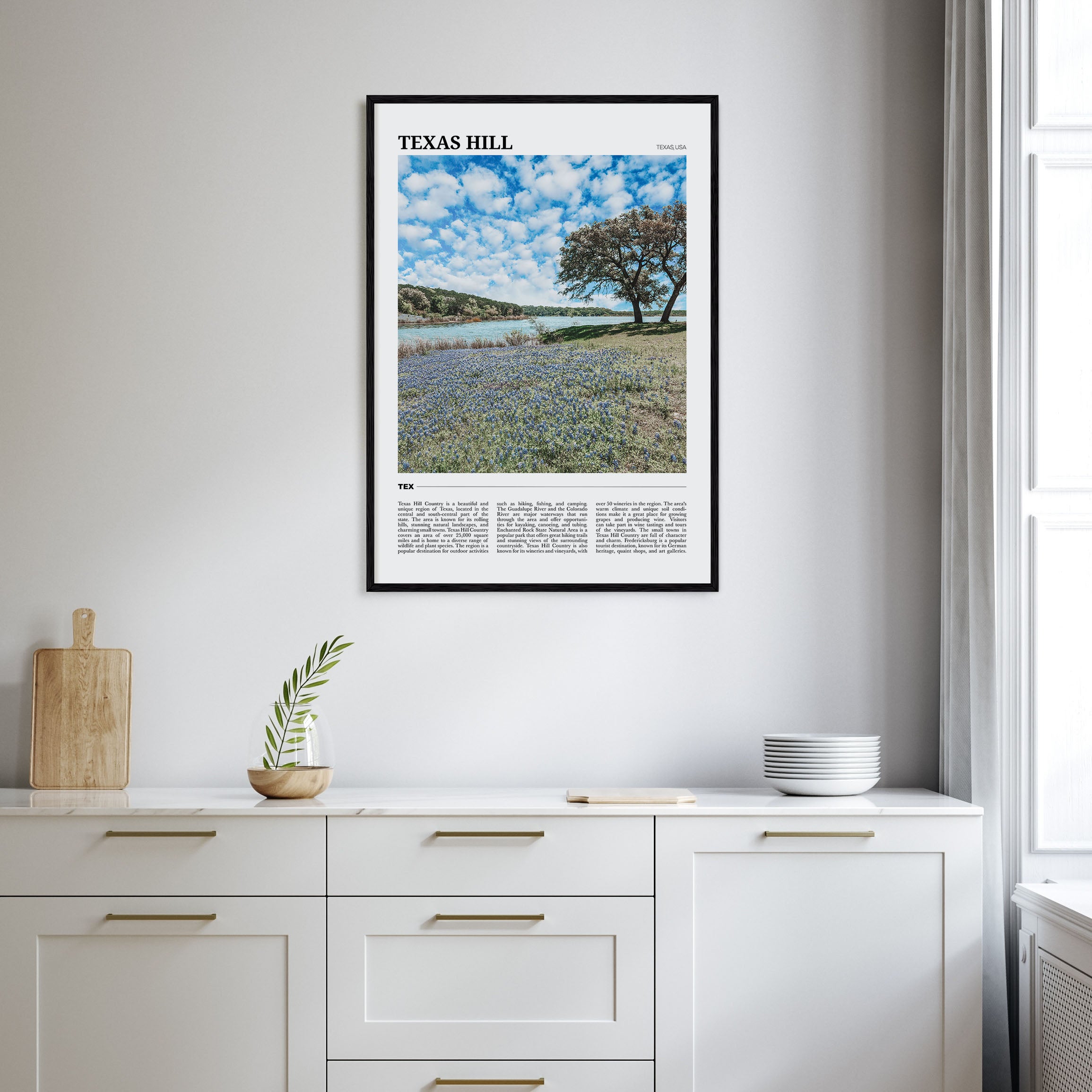 Texas Hill Travel Color Poster