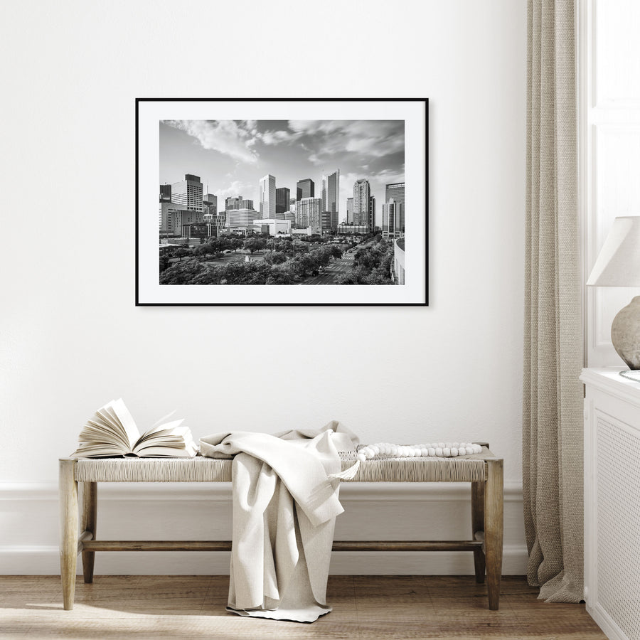 Texas Landscape B&W Poster