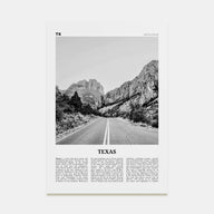 Texas Travel B&W No 1 Poster