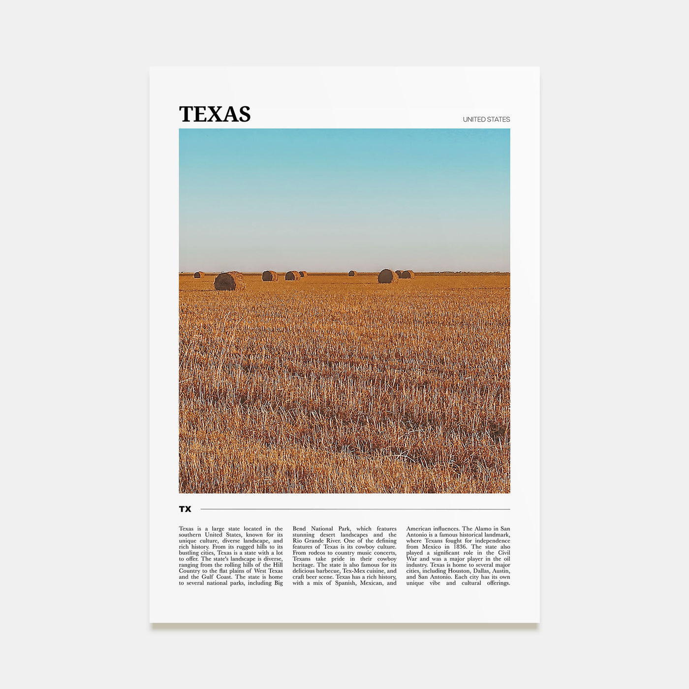 Texas Travel Color No 2 Poster
