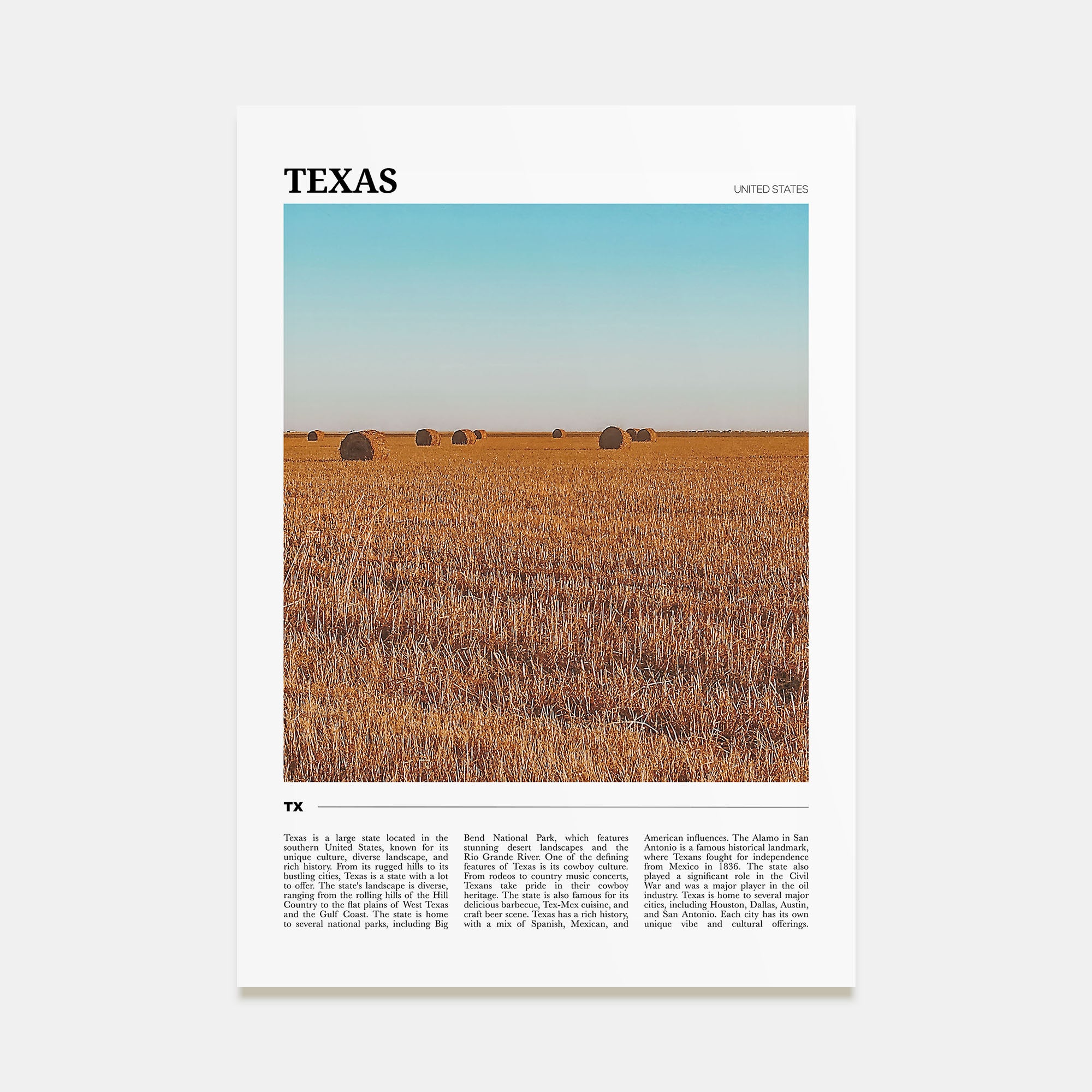 Texas Travel Color No 2 Poster