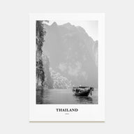 Thailand Portrait B&W No 1 Poster