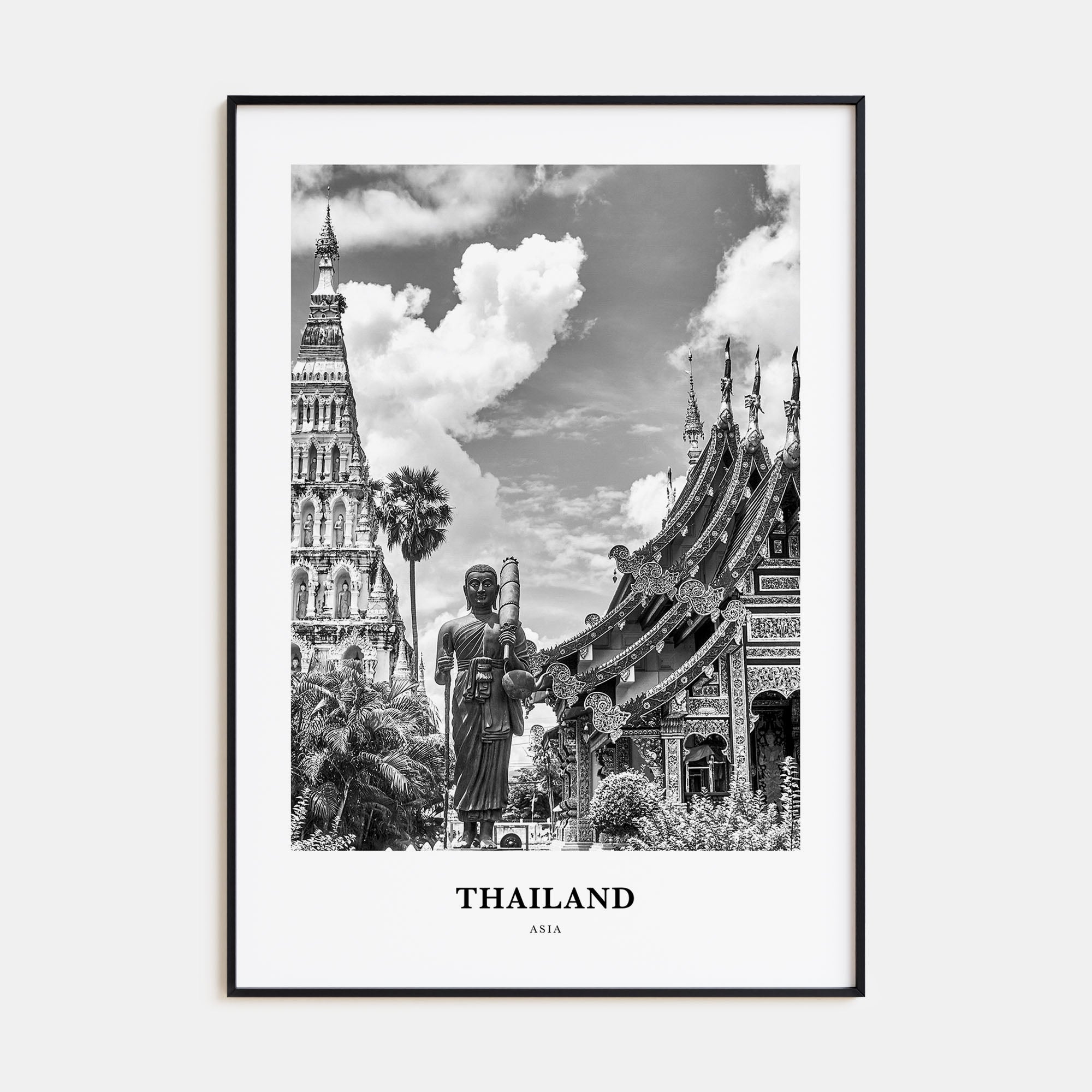 Thailand Portrait B&W No 2 Poster