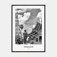 Thailand Portrait B&W No 2 Poster