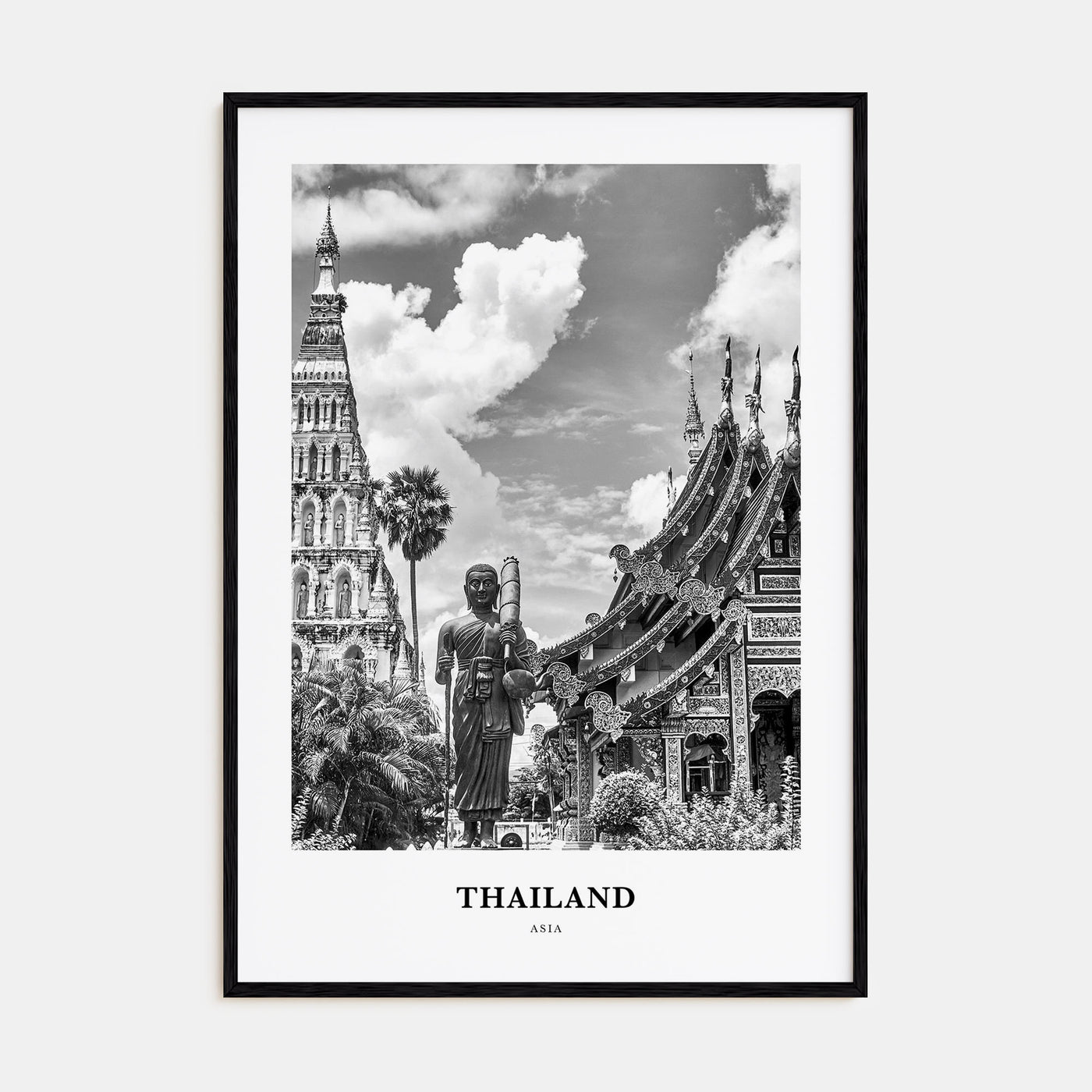 Thailand Portrait B&W No 2 Poster
