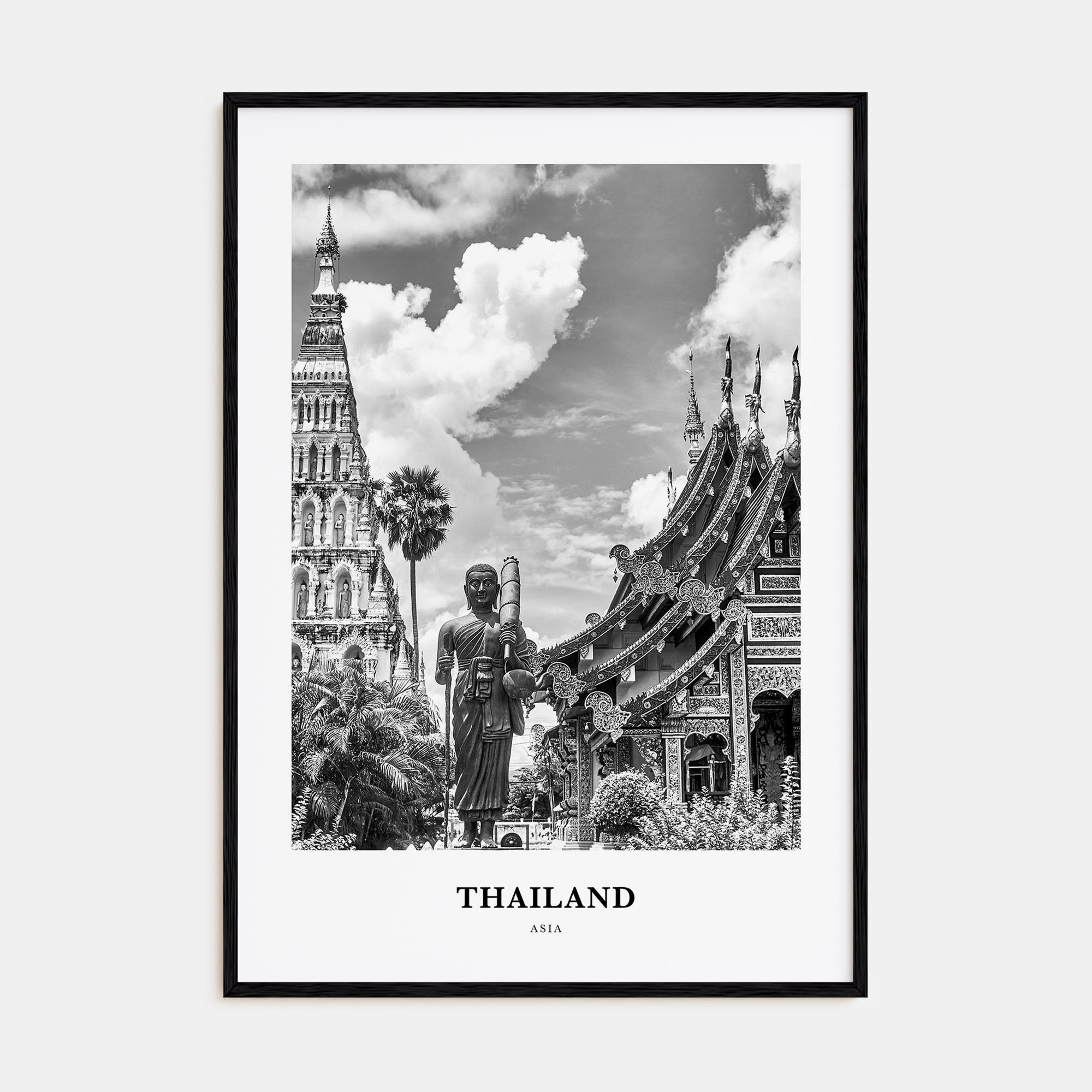 Thailand Portrait B&W No 2 Poster