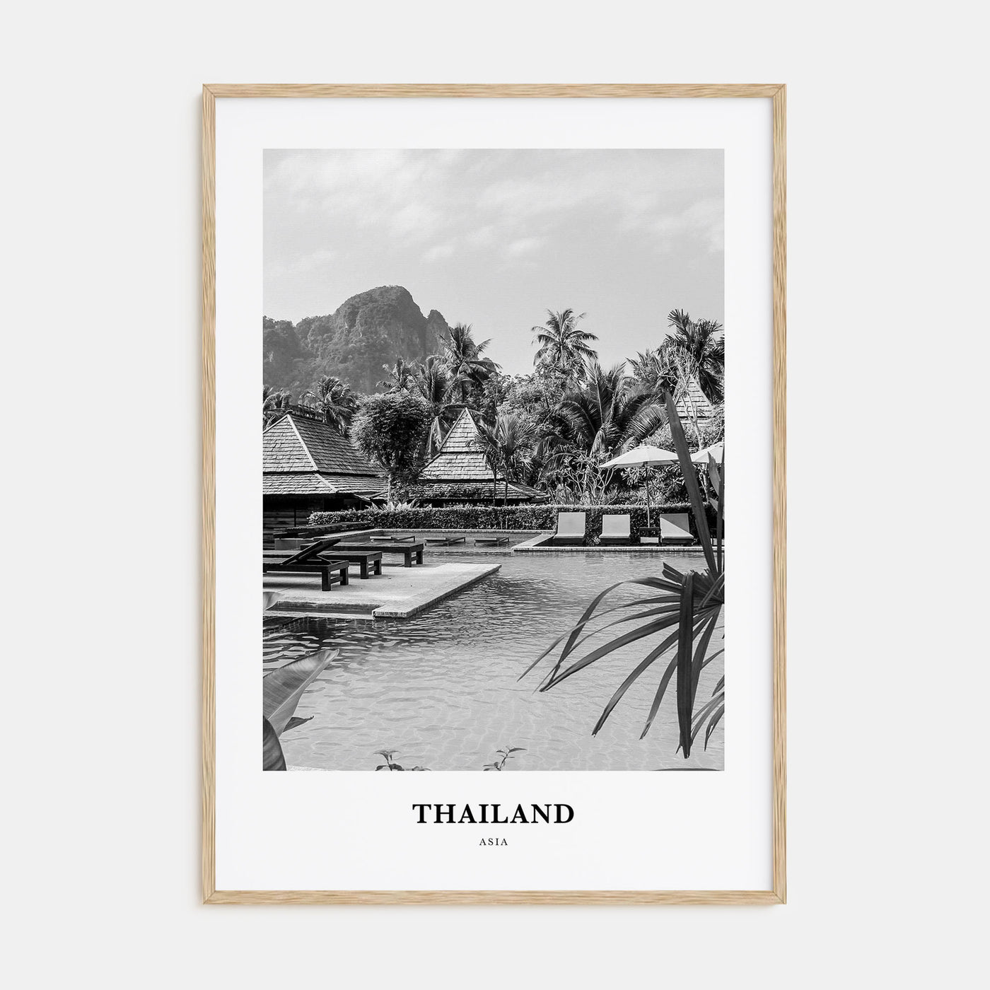 Thailand Portrait B&W No 3 Poster