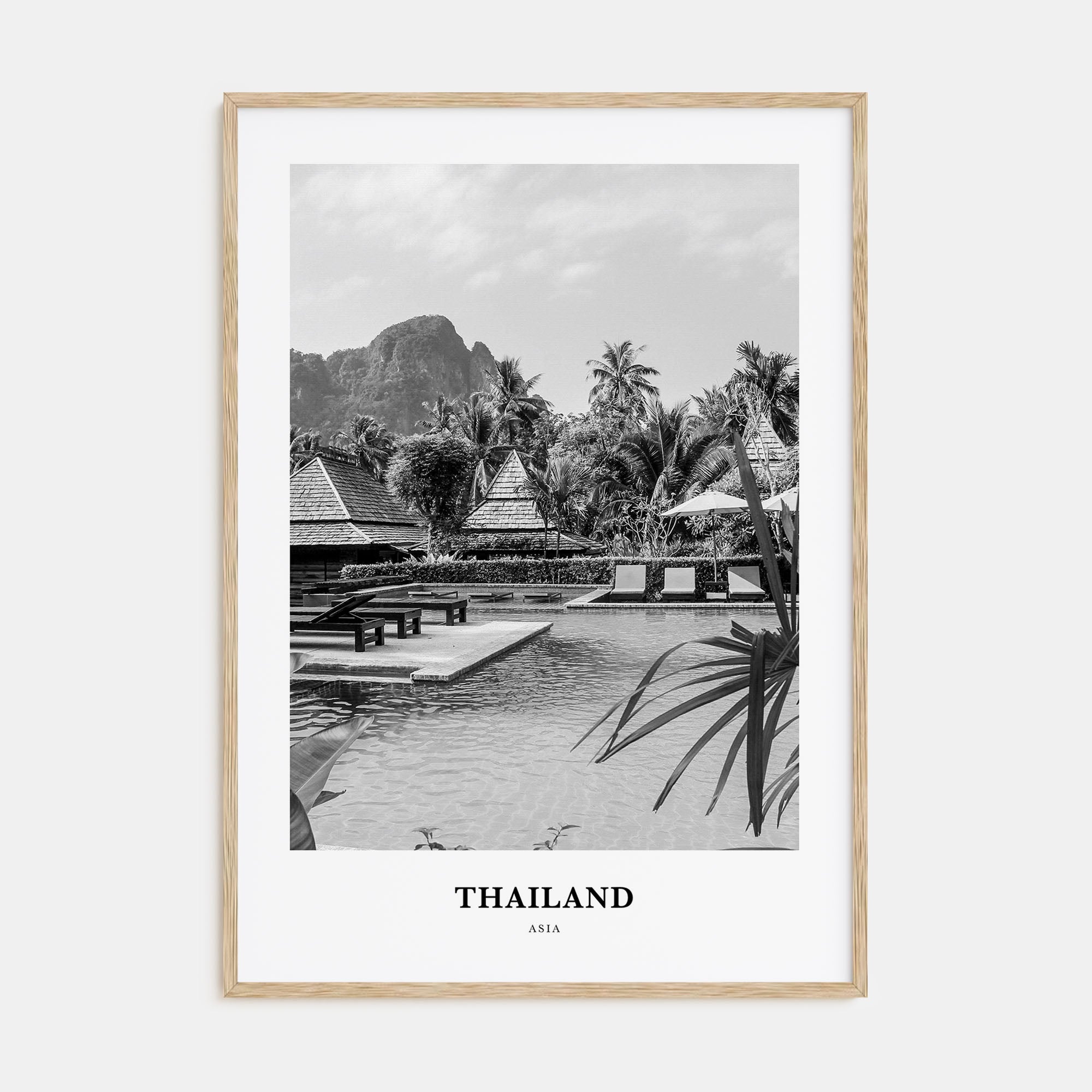 Thailand Portrait B&W No 3 Poster