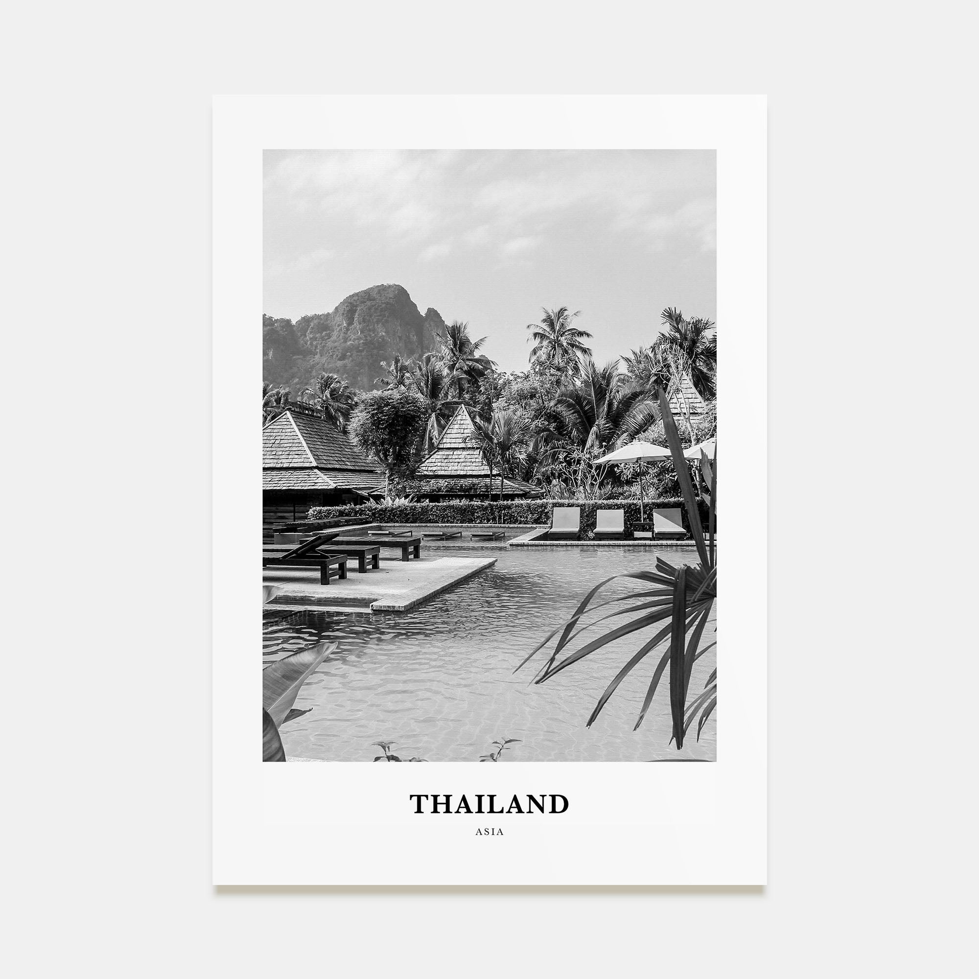 Thailand Portrait B&W No 3 Poster