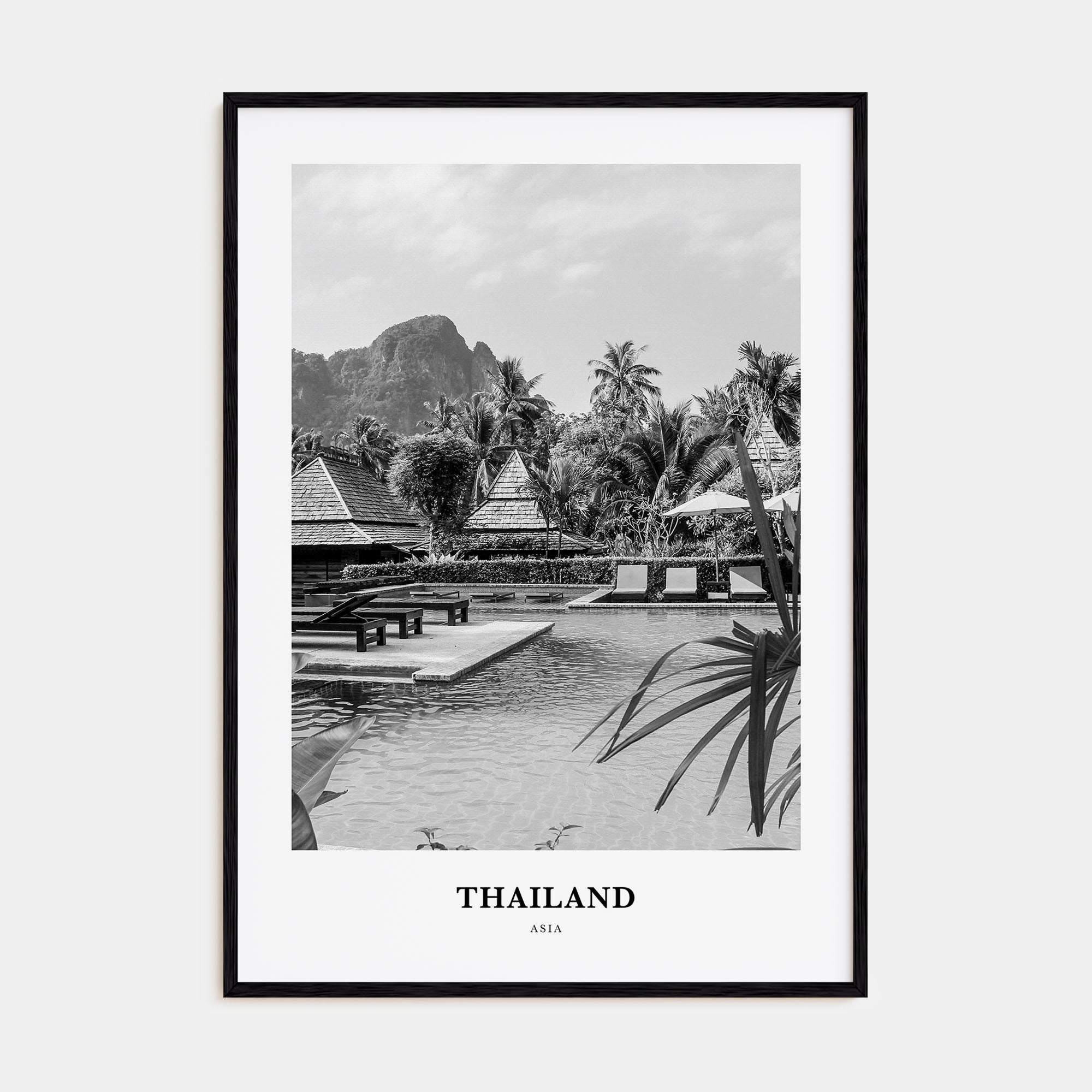 Thailand Portrait B&W No 3 Poster