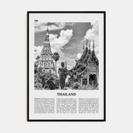 Thailand Travel B&W No 2 Poster