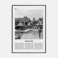 Thailand Travel B&W No 3 Poster