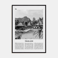 Thailand Travel B&W No 3 Poster