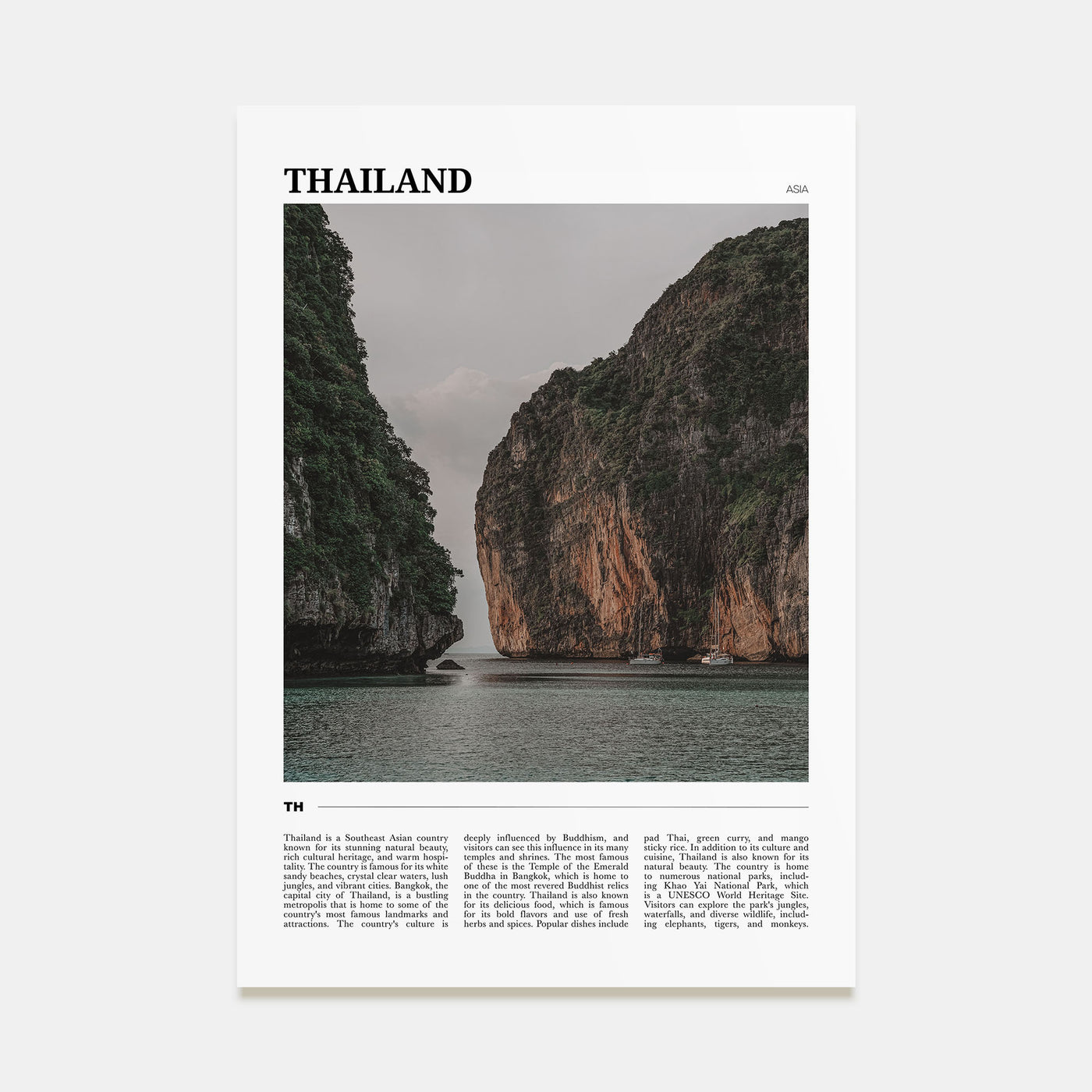 Thailand Travel Color Poster