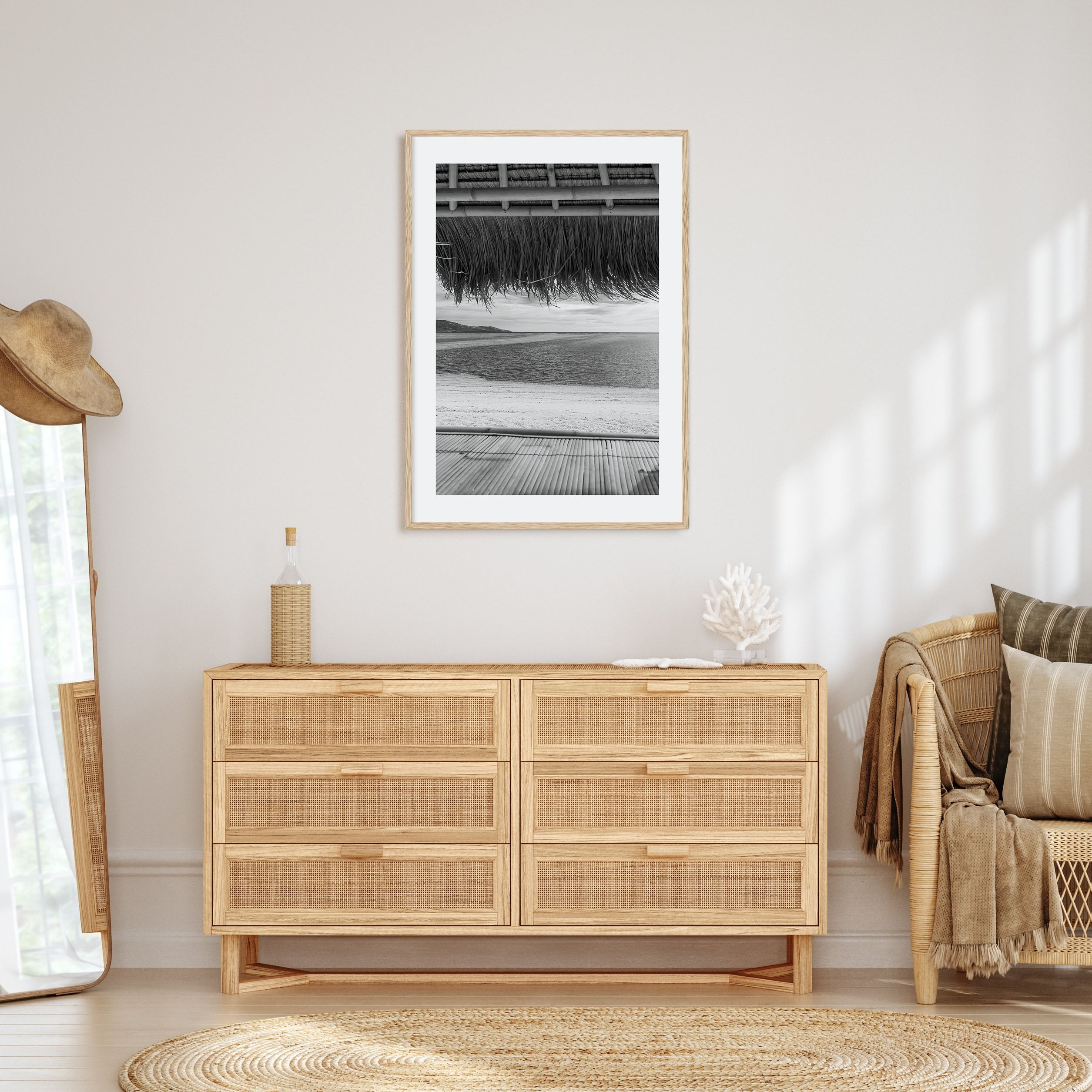 Thatched Hut Photo B&W No 1 Poster