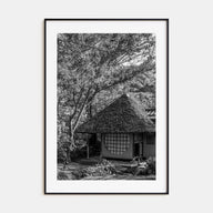 Thatched Hut Photo B&W No 2 Poster