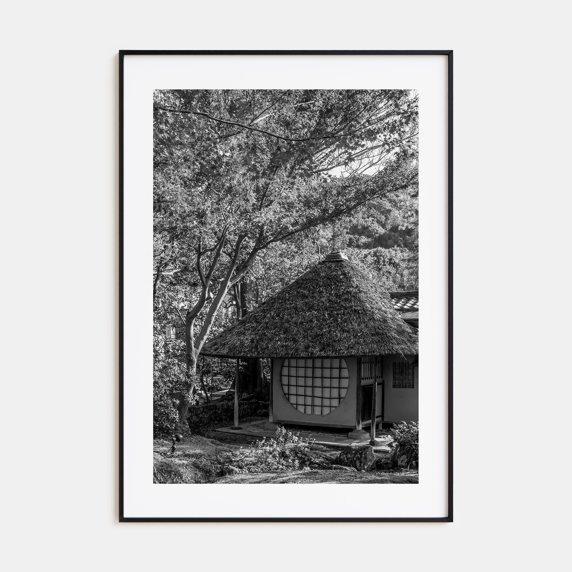 Thatched Hut Photo B&W No 2 Poster