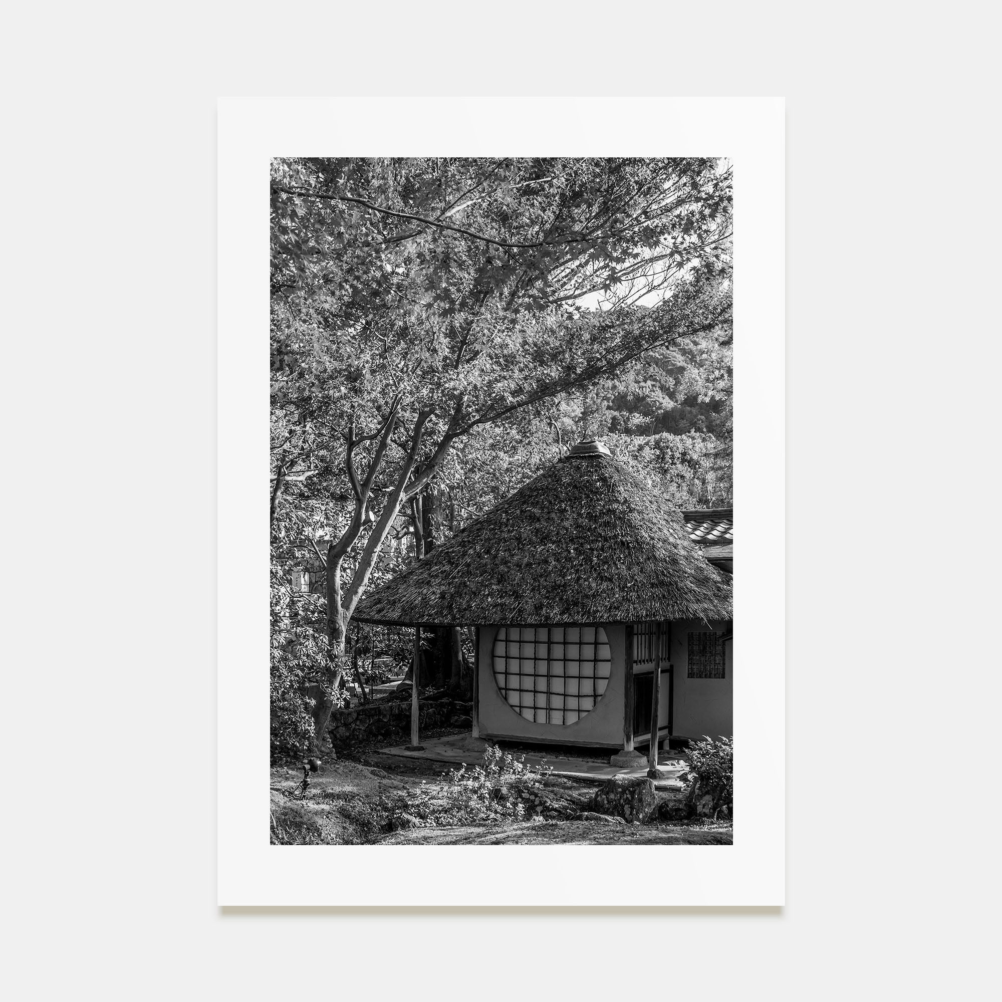 Thatched Hut Photo B&W No 2 Poster