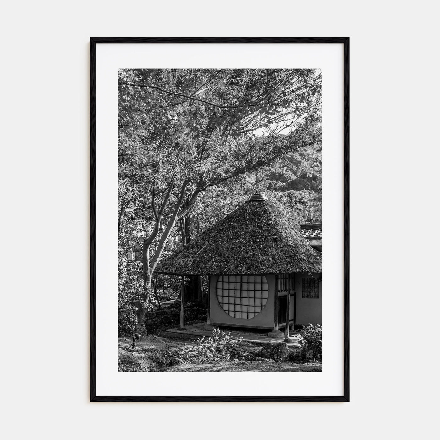 Thatched Hut Photo B&W No 2 Poster