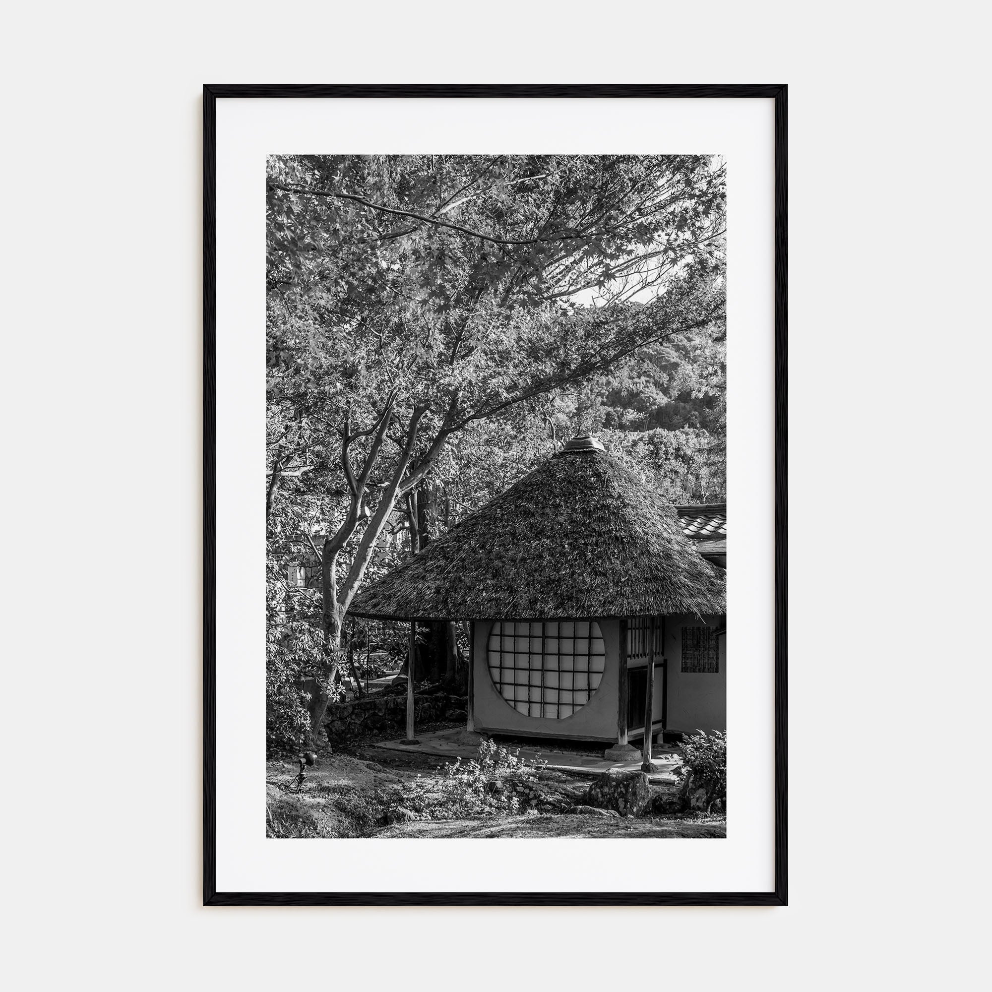 Thatched Hut Photo B&W No 2 Poster