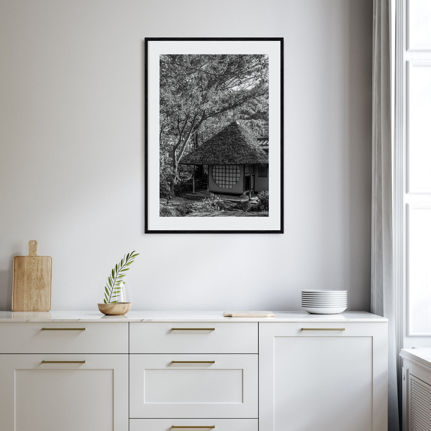 Thatched Hut Photo B&W No 2 Poster