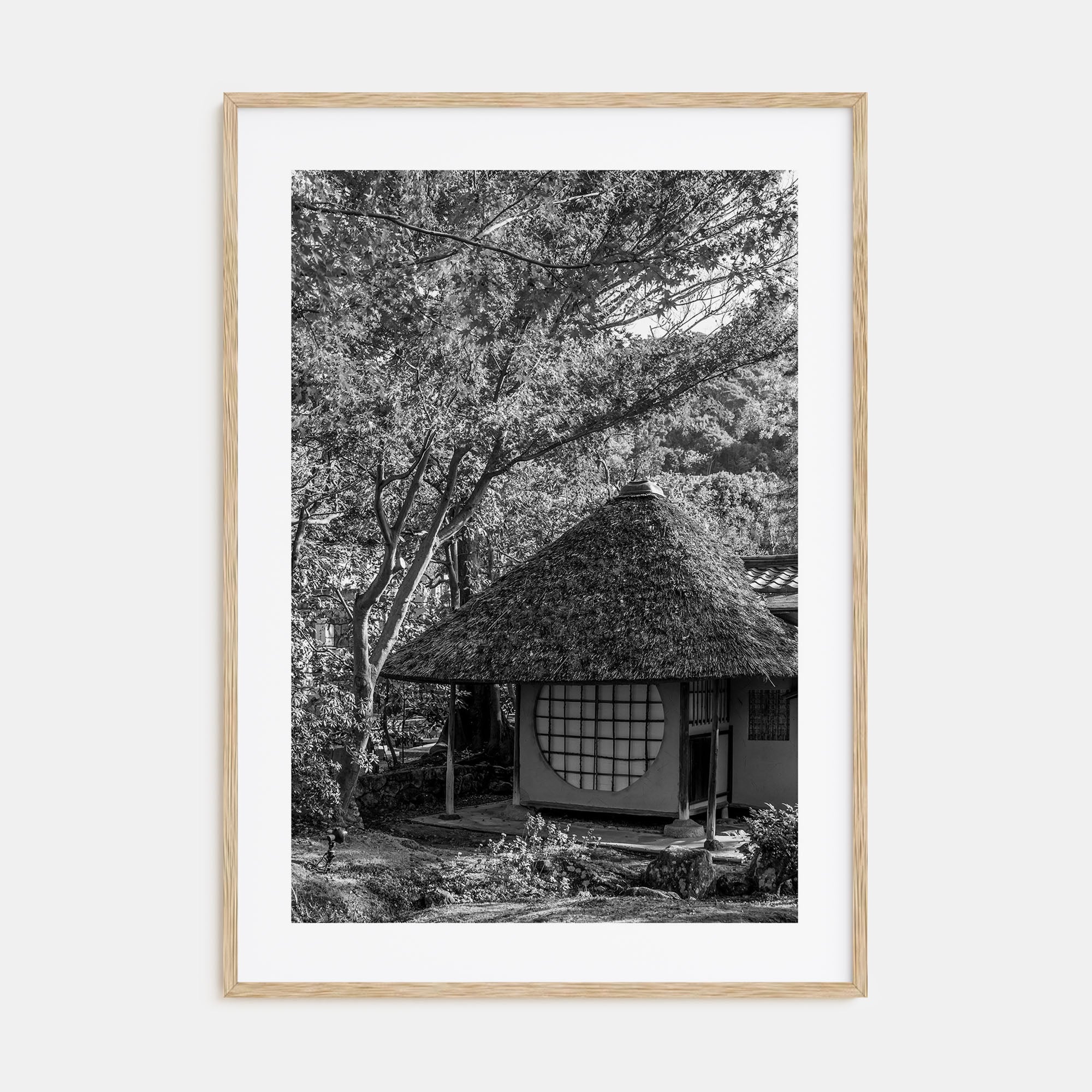 Thatched Hut Photo B&W No 2 Poster