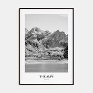 The Alps Portrait B&W Poster